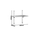 Tablettes murales PREMIUM - 800x400mm - avec 1 étage