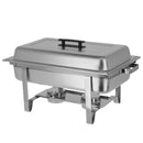 (2 pièces) Chafing dish - GN 1/1 - avec couvercle et pieds en acier inoxydable