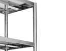 Etagère en inox PREMIUM - 1000x490mm - avec 4 étagères (REGLABLES) - 4 roues incluses