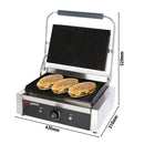 Grill de contact - 2,8 kW - rainuré en haut et en bas - surface de cuisson : 340x230mm.