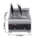 Cuiseur de pâtes - 3 kW - 4 Tamis.