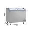 Congélateur bahut - 1030x650mm - 209 litres - Avec couvercle coulissant en verre