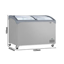 Congélateur bahut - 1320x650mm - 286 litres - Avec couvercle coulissant en verre