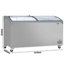 Congélateur bahut - 1570x650mm - 352 litres - Avec couvercle coulissant en verre